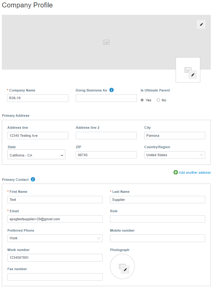 Create Or Update The Supplier Profile 2