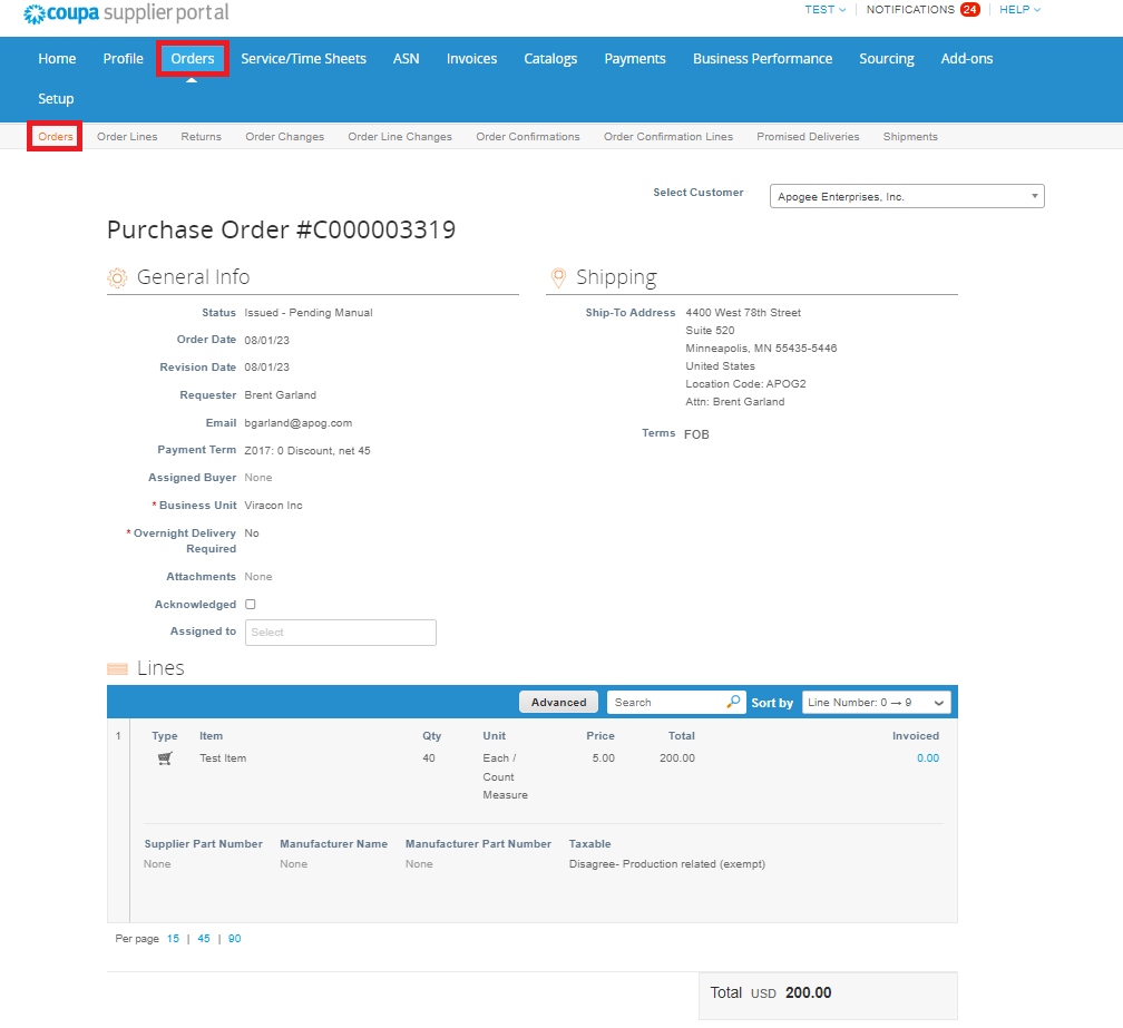 Purchase Orders screenshot 2